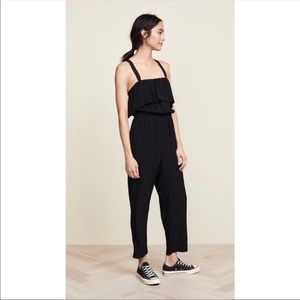 madewell apron ruffle jumpsuit